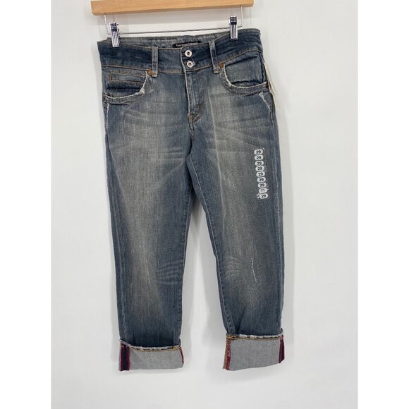 RALPH LAUREN POLO Jeans COMPANY CROP CUFFED DISTRESS SIZE 29 NWT - Picture 1 of 5